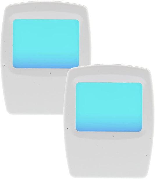 Amerelle Always-On Blue Night Light, 2 Pack (71282) - Plug In LED Night Lights - Soft Night Light with Cool Blue Glow - An Ideal Bathroom Toilet Night