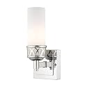 Livex Lighting 4721-05 Bath Vanity with Hand Blown Satin White Glass Shades, Chrome