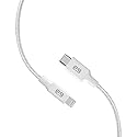 PureGear Braided USB C to Lightning Cable, Apple MFi Certified Charging Data Sync Cable Support Power Delivery & Type C Chargers for iPhone 14,14…