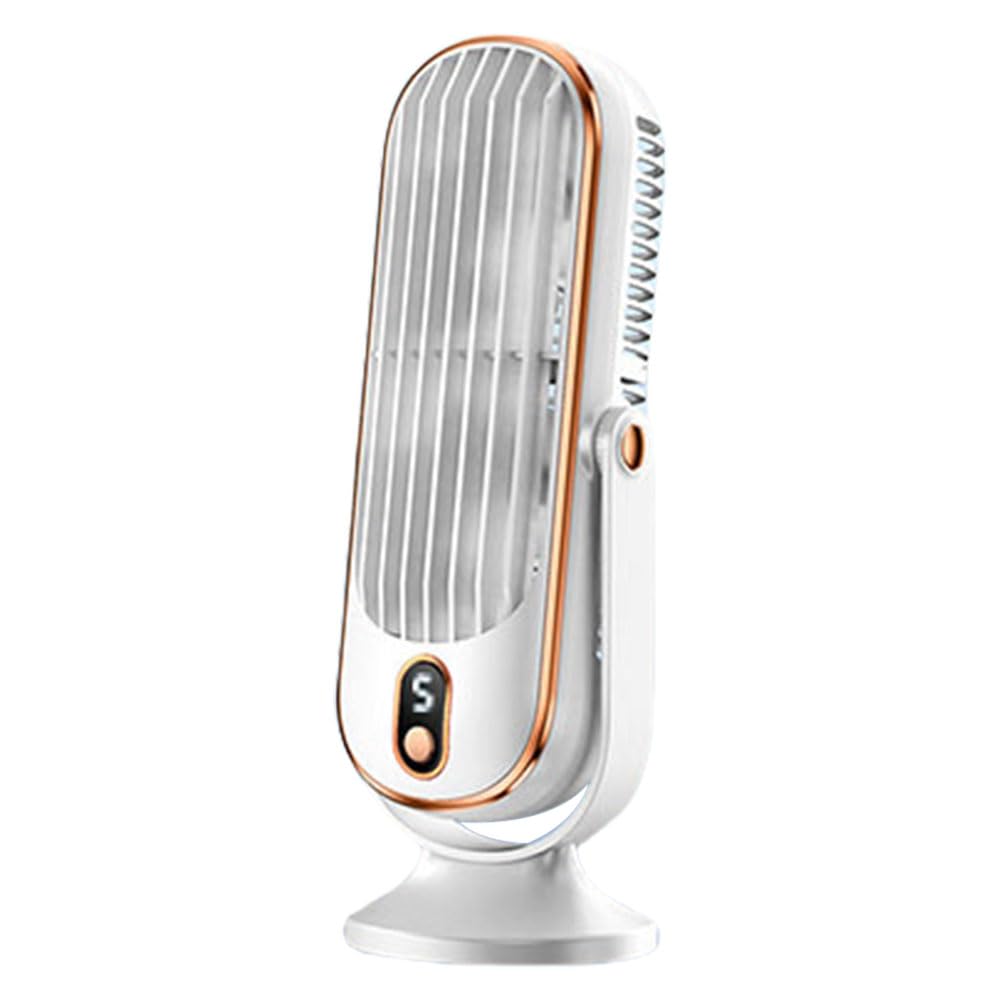 HatLeb Portable Desktop Fan 5 Speeds Quiet Desk Cooling Fan for Bedroom Office (White)