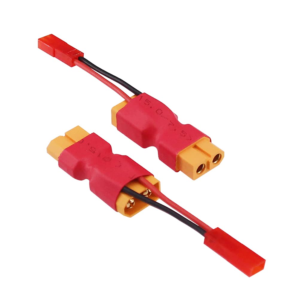 BDHI 3pcs XT60 Male to Female Connector with in-line JST Female 20awg 5cm Cable Parallel Power Adapter for Camera Gimbal(B171-3)