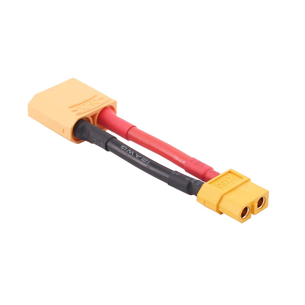 OliRC 3pcs XT90 Male to XT60 Female RC Connector Converter Adapter with 12awg 5cm Wire(C86-3)