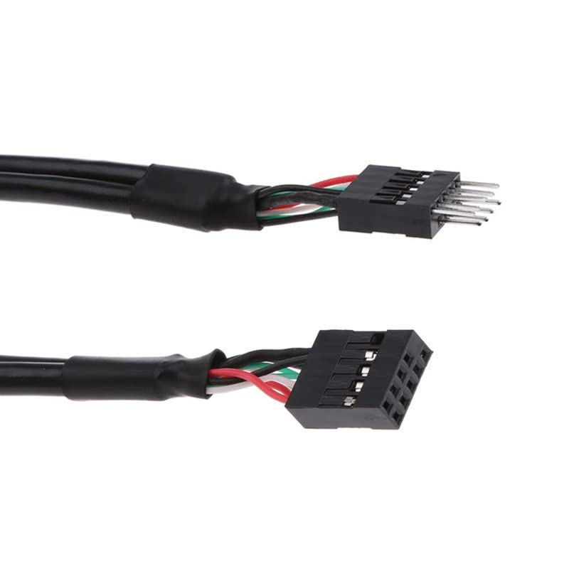 MEIRIYFA USB Header Extension Cable, USB 2.0 9-Pin Male to 9-Pin Female Internal Motherboard Header Cable for USB Ports, Expansion Cards