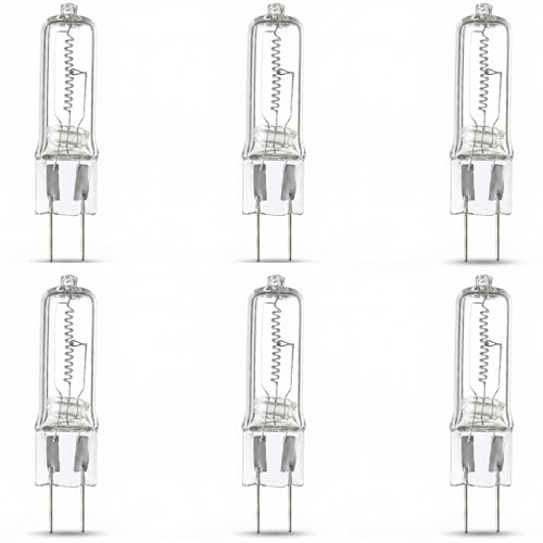 Egyrsik G8 T4 Halogen Bulb 100W 120V, Bi-Pin Base, Dimmable, 6-Pack