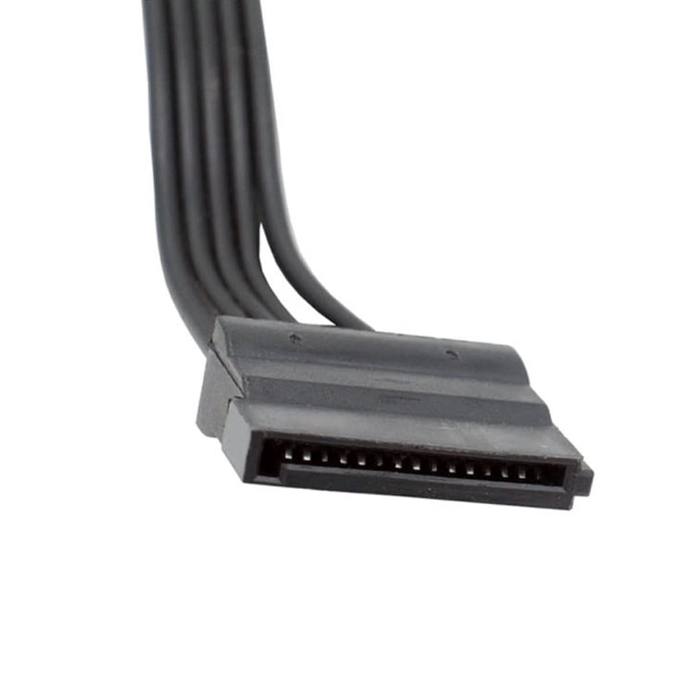 Molex 4 Pin Male to SATA Female Power Supply Cable, YiKaiEn 15 Pin SATA Power Splitter Converter Adapter Cable Hard Drive HDD SSD Extension Cable
