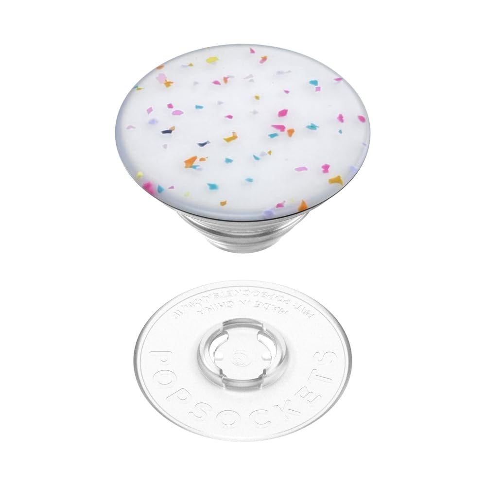 PopSockets Adhesive Phone Grip, Holder, Phone Stand, Rainbow - Circus Regrind White