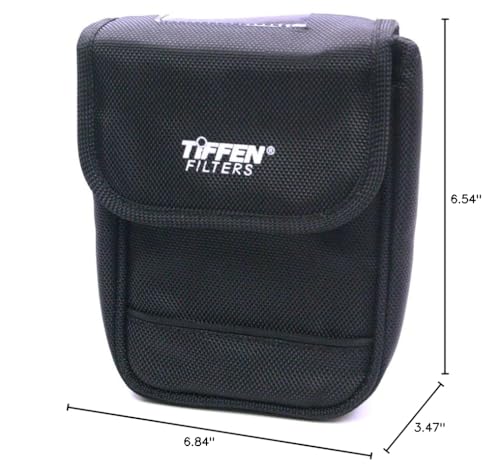 Tiffen 4565BLTPCH6 4X5.65 6 Pocket Camera Lens Filter Pouch with Belt Loop Black