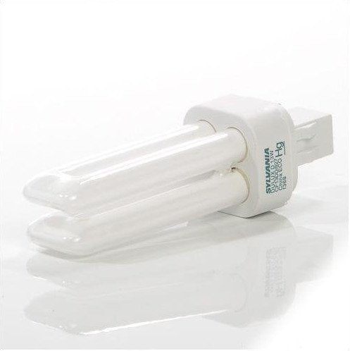 Sylvania Dulux D CFL Compact Fluorescent Light Bulb, 2 Pin, 13W, 6 Pack