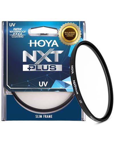 Hoya NXT Plus 43mm UV Filter - Schott B270 Clear Glass with 10-Layer HMC Multi-Coating for 98% Light Transmission, Waterproof Top-Coat, Aluminum Frame