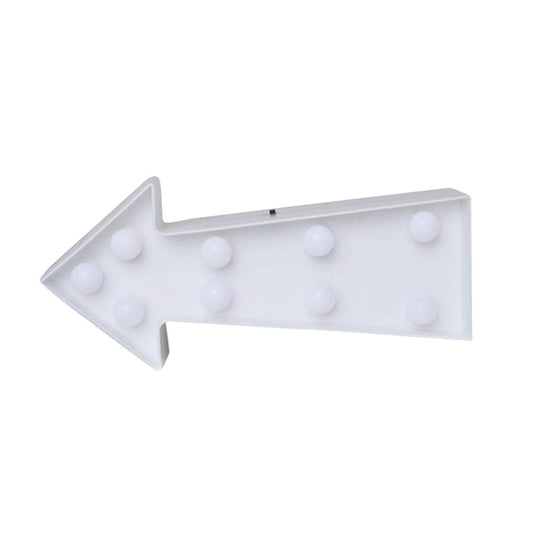 3D Arrow Sign Light LED Plastic Arrow Shaped Sign-Lighted Marquee Arrow Sign Wall Decor for Christmas Birthday Kids Room Wedding Party Decor(White)