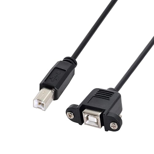 chenyang USB 2.0 Type B Printer Scanner Hard Disk Extension Data Cable with Screws for Panel Mount 50cm