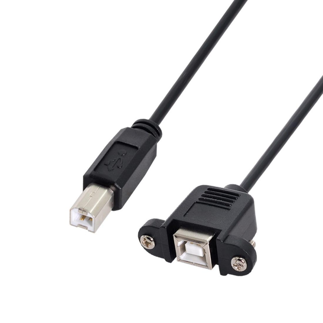 chenyang USB 2.0 Type B Printer Scanner Hard Disk Extension Data Cable with Screws for Panel Mount 50cm