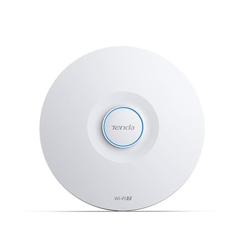Tenda i36 Wi-Fi 7 Ceiling Mount Access Point, Dual-Band BE5010, Up to 5010 Mbps, 2.5G PoE+ Port, MU-MIMO, Seamless Roaming, Cloud Management, WPA3