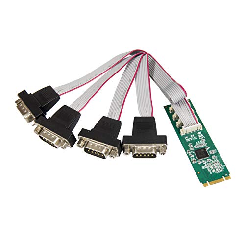 IO CREST 2 Port RS-232 DB9 Serial M.2 B+M Key Controller Card SY-PEX15066