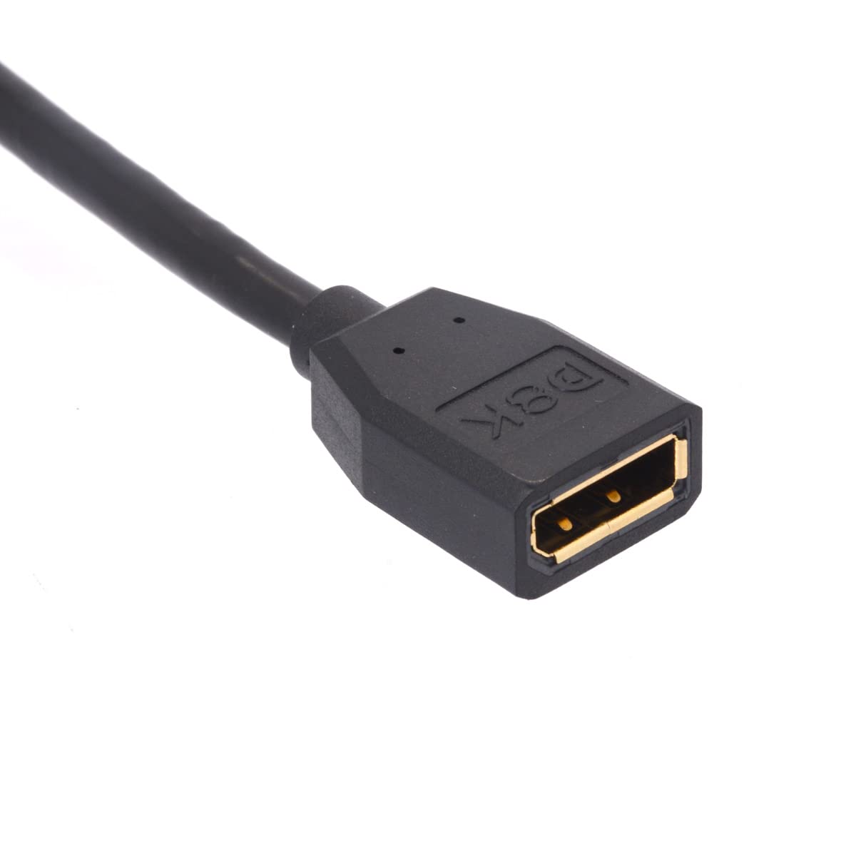 GLHONG 8K DisplayPort 1.4 Extension Cable, 90 Degree Angle DP Male to DP Female Extender Adapter Connector Cord, Support 8K@60Hz 4K@144Hz 1080p@240HZ
