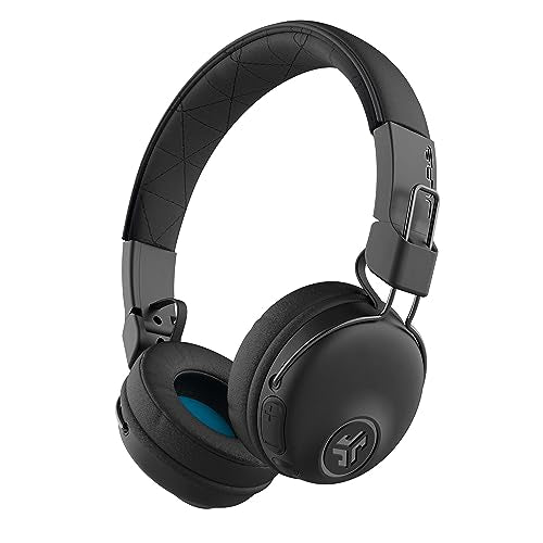 JLab Studio Wireless On-Ear Headphones, Black, 30+ Hour Bluetooth 5 Playtime, EQ3 Sound, Ultra-Plush Faux Leather & Cloud Foam Cushions, Track…