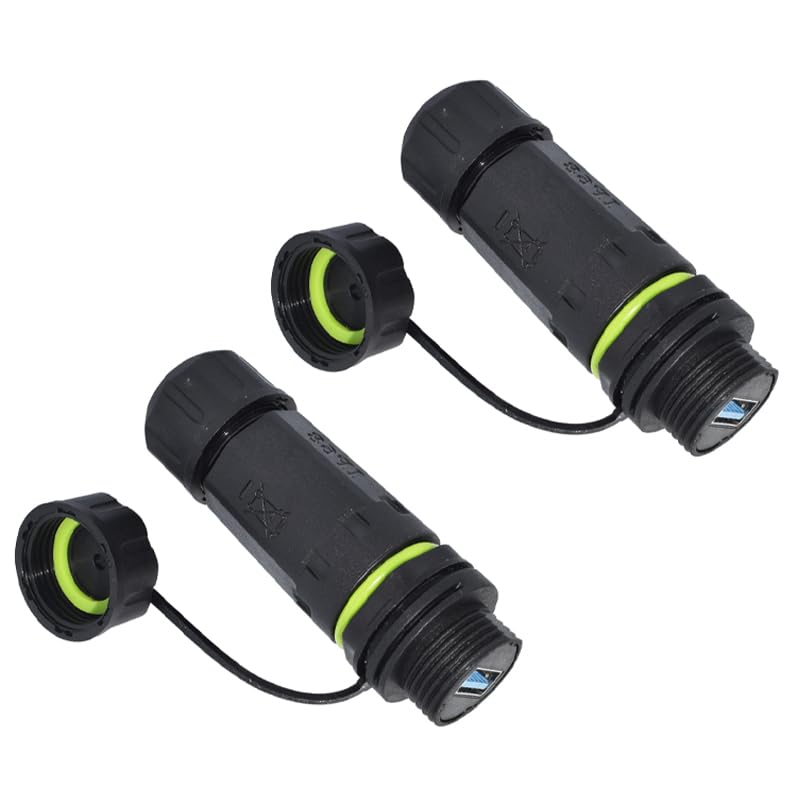ELifeApply Waterproof Panel USB Connector with Shield, Waterproof IP68 USB 3.0 Panel Mount Connector, Female to Female, with Shield Extension Adapter