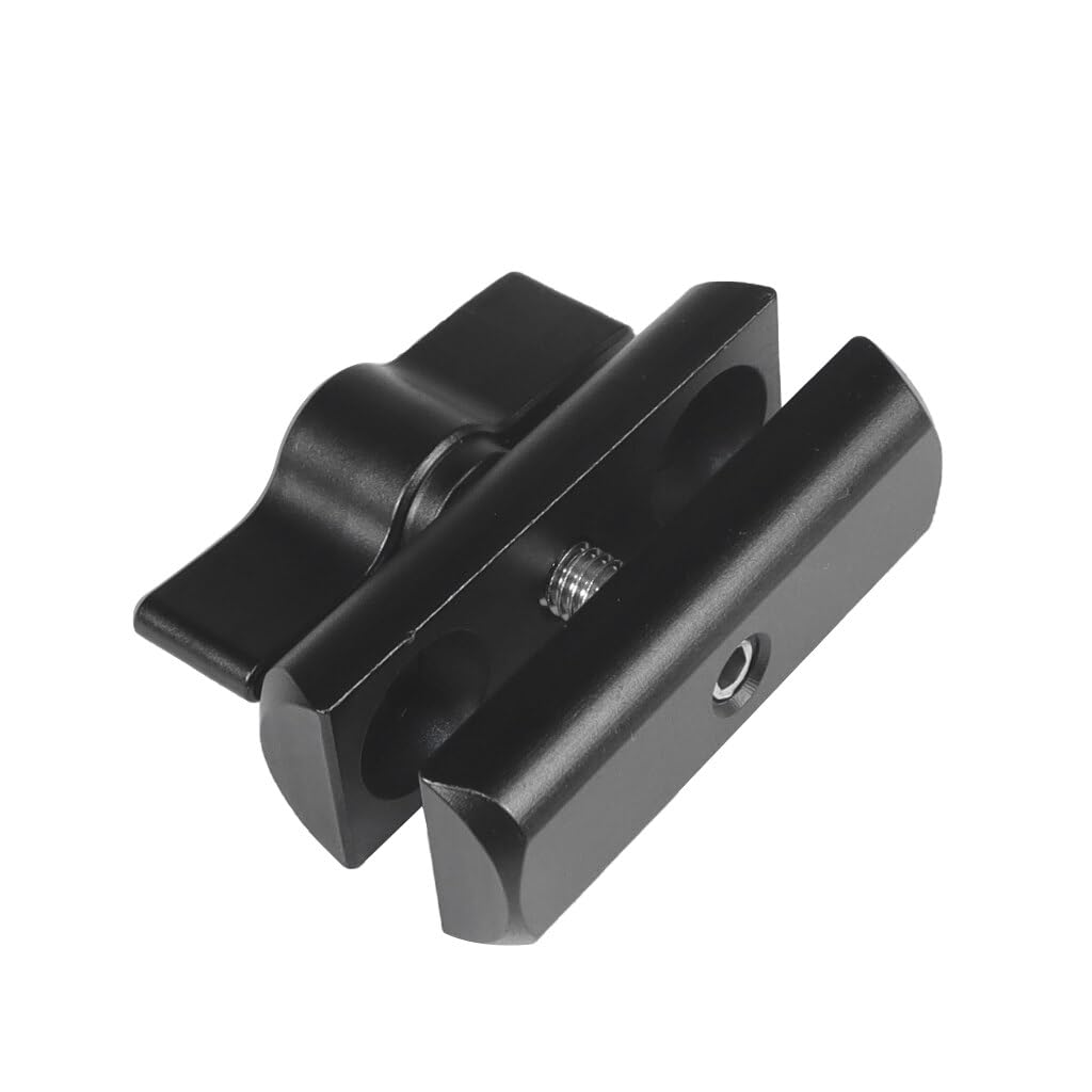 NovelGoal Aluminum Alloy Double Socket Arm for 17mm Ball Head Holder Mount Clamp Compatible with RAM Bicycle Motorcycle Camera Extension Arm