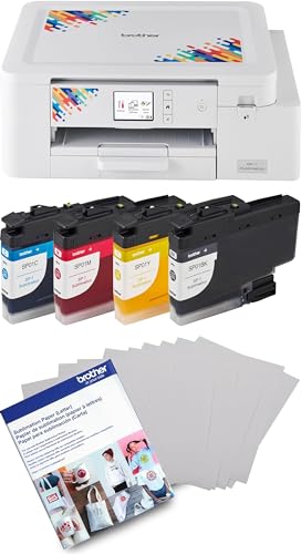 Brother Sublimation Printer, 4-Color Sublimation Ink Cartridges and 100 Sheets Sublimation Paper