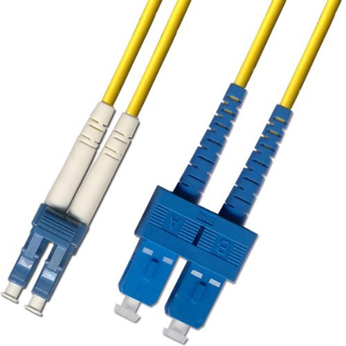 Ultra Spec Cables 5 Meter Singlemode Duplex Fiber Optic Cable (9/125) - LC to SC - Yellow