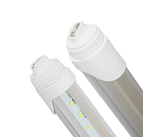 K&R T12 LED Light Tube, 8ft, 40W (110W Equivalent), 5500K (Cool White), Double Ended Power,R17d, Frosted Cover, DLC-Qualified Pack -12pcs