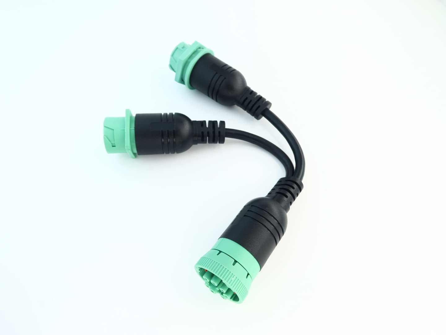 YPP Waterproof Overmolded J1939 Type 2 Splitter Y Cable 1 Male to 2 Female 9pin connectors