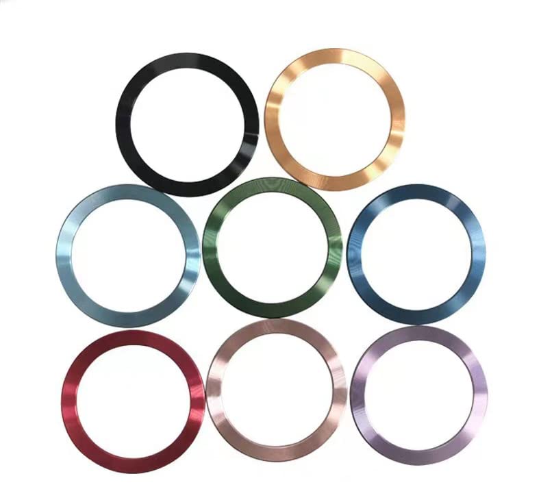 SALEX Compatible with Magsafe Magnetic Rings 9 Pack Set - Metal Rings for Cell Phone Case - Cute Mixed Colors Round Magnet Sticker - Replacement Discs