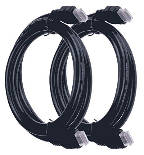 PWS 10FT HDMI Cable 2 Pack High Speed 4K 3D 6 Feet Male to Male Compatible with All HDMI