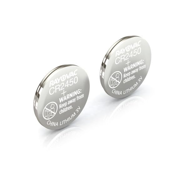 Rayovac CR2450 3V Batteries, 3 Volt Battery Lithium Coin, 2 Count