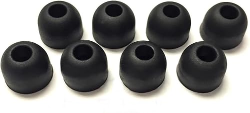 8pcs Small Black Replacement Ear Gels Ear Buds Compatible with Motorola S9 S9-HD S10 S10-HD Wireless Headset