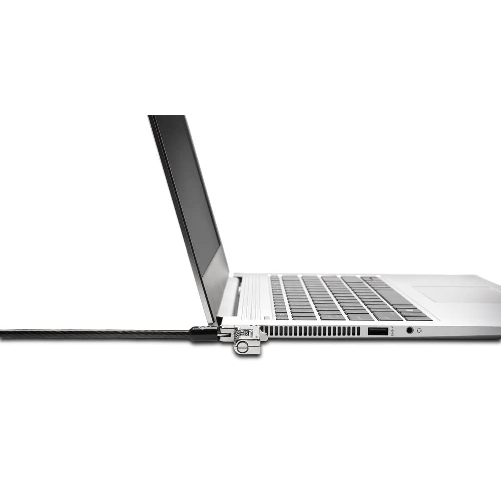 Kensington Slim NanoSaver Combination Laptop Lock - Resettable - 4-Digit - Combination Lock - Carbon Steel - for Notebook