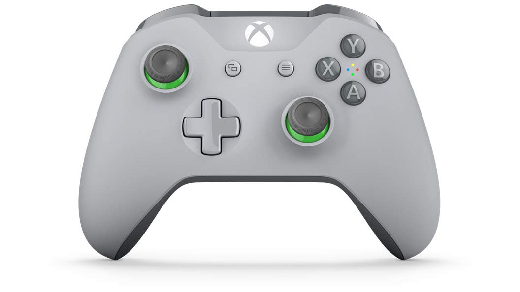 Microsoft Wireless Controller - Grey/Green - Xbox One [video game] [video game] [video game] [video game] [video game] [video game] [video game]