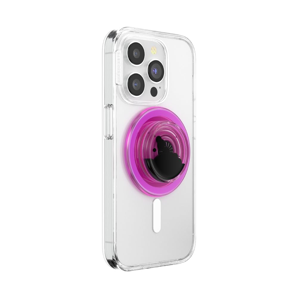 PopSockets Phone Grip for MagSafe, Magnetic Holder, Phone Stand, Hot Pink - Tidepool Lava Lamp Absinthe