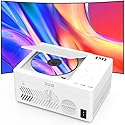 TMY Bluetooth Projector with DVD Player Built in, 1080P Mini Projector, Portable DVD Projector for Outdoor Movies, Compatible with Smartphone/PC/TV