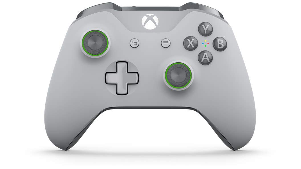 Microsoft Wireless Controller - Grey/Green - Xbox One [video game] [video game] [video game] [video game] [video game] [video game] [video game]