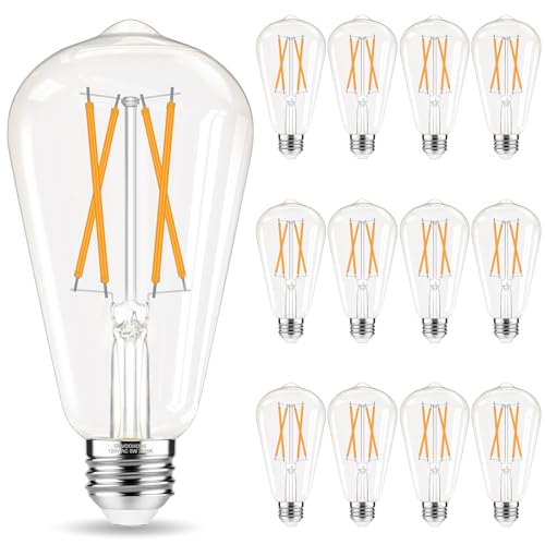 GvvooHome E26 LED Bulb, Soft White 2700K Edison Bulbs, 60 watt Equivalent