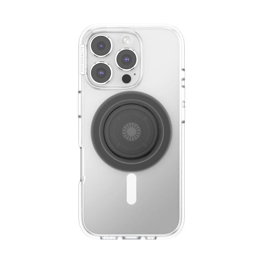 PopSockets Phone Grip for MagSafe, Magnetic Holder, Phone Stand, Black - Black Translucent