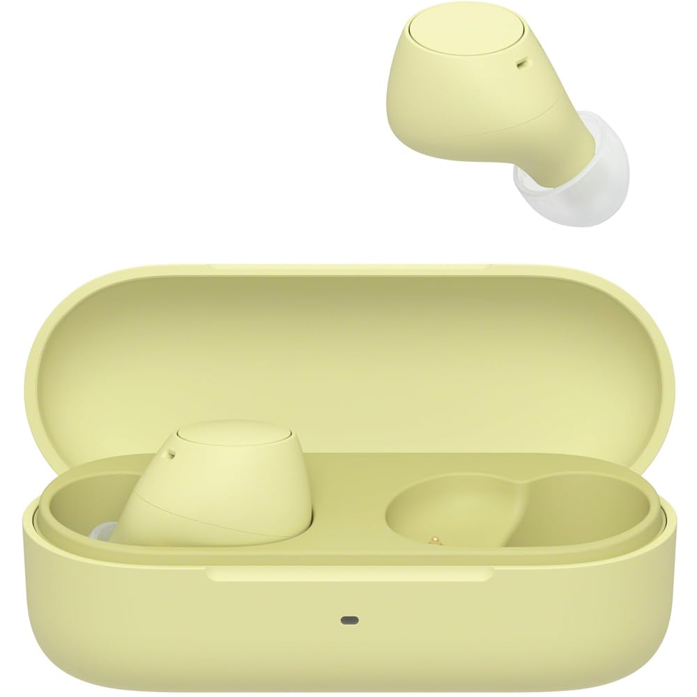 Sony WF-C510 Truly Wireless Earbuds with 22-Hour Battery, IPX4, Multipoint, Yellow Bundle with Deco Essentials 6 Pairs of in-Ear Earbud Tips (S/M/L…