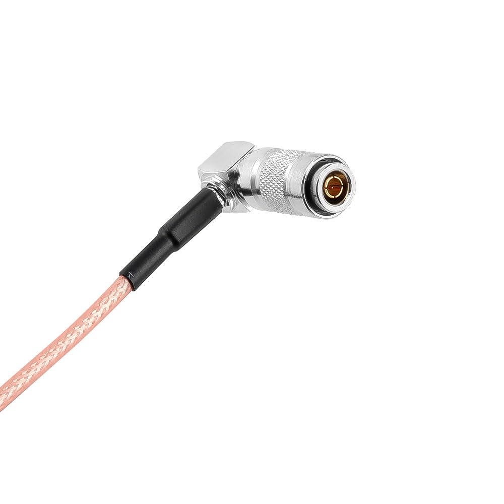 Uonecn Right Angle DIN 1.0/2.3 Mini BNC to RG179 Right Angle BNC Coaxial Cable Video Cable for Blackmagic HyperDeck Shuttle 75ohm