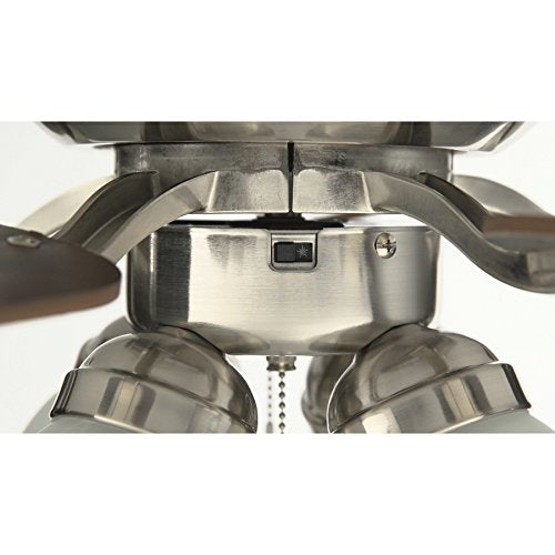 Harbor Breeze Centerville 52-in Brushed Nickel Flush Mount Indoor Ceiling Fan with Light Kit