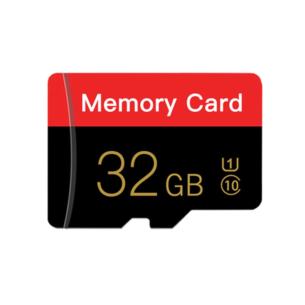 Micro Memory Card 32GB with Adapter, C10/U1/UHS-I/A1 TransFlash Card, TF Card for Camera, Smartphone, Tablet, Drone (Red 32GB)