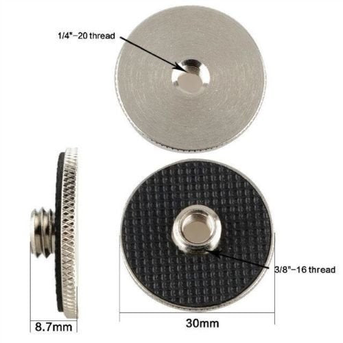 CAMVATE 1/4" Female to 3/8" Male Screw Adapter for Tripod Monopod QR Plate?2 Pieces - 0978