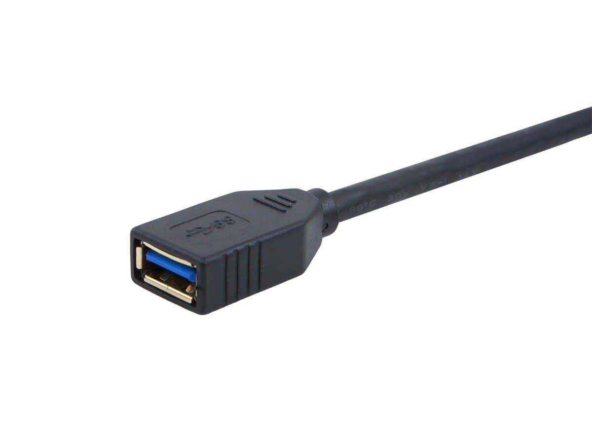 Monoprice USB 3.0 Type-A to Type-A Extension Cable - Male to Female, 6 Feet, Black - Select Series