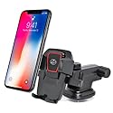 NEM Universal Car Phone Mount Holder - Adjustable Cradle for Windshield & Dashboard, Anti-Slip Base, Compatible with iPhone, Samsung Galaxy, Android