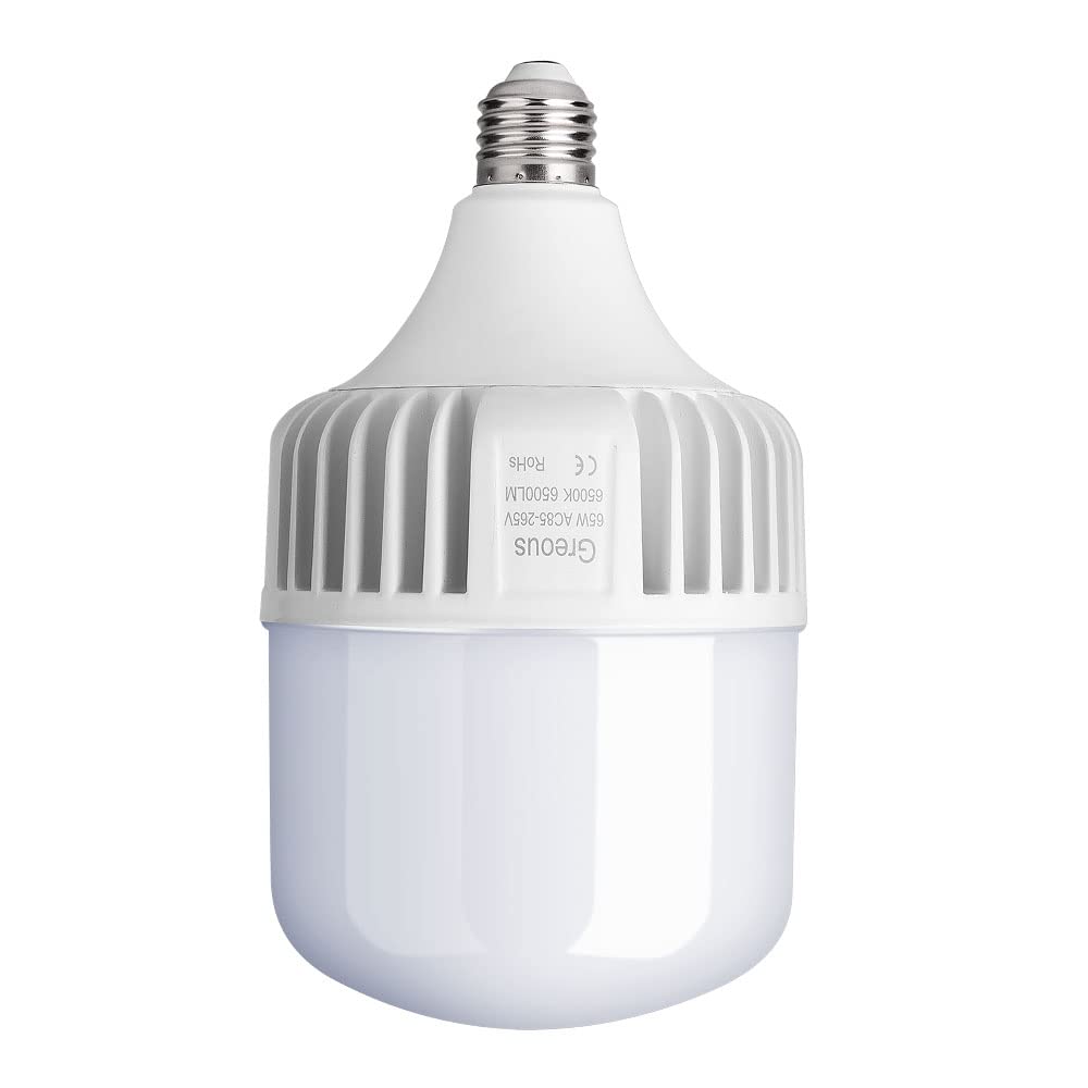 Mljjbm 65W LED Light Bulb [400W-500W Equivalent] 6500LM, 6500K