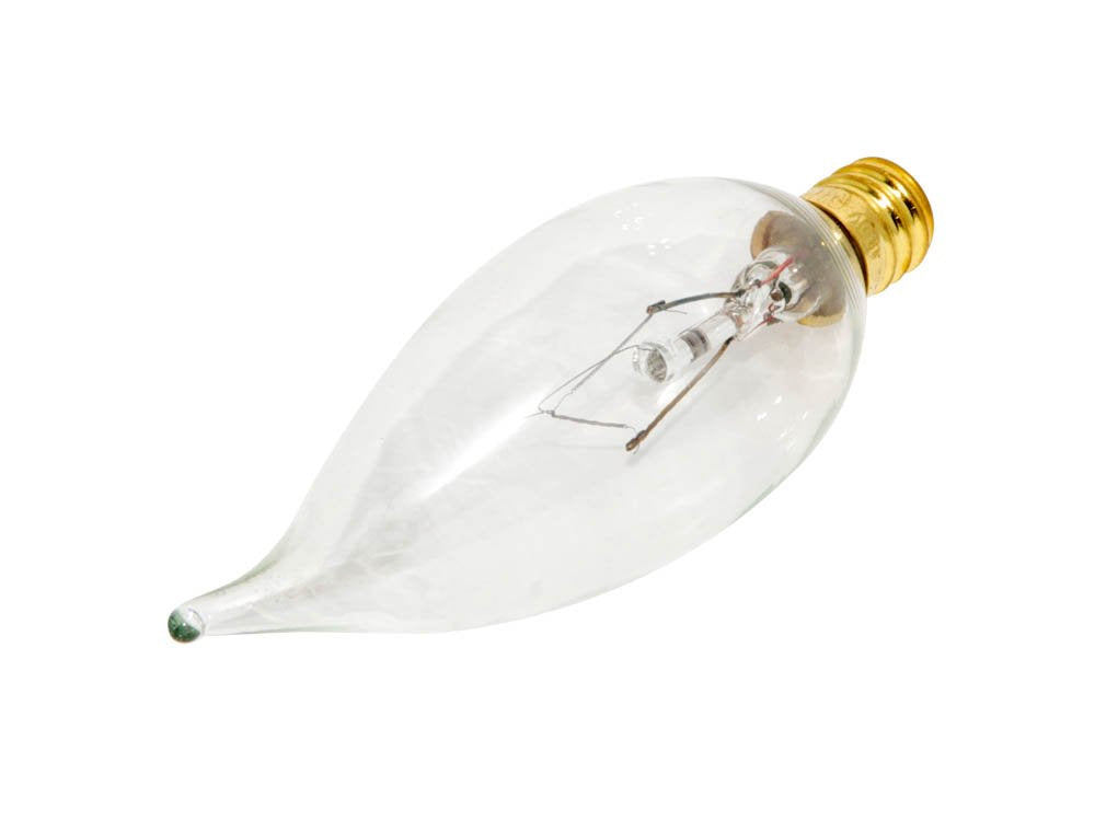 Bulbrite Incandescent CA10 Candelabra Screw Base (E12) Light Bulb, 25 Watt, Clear