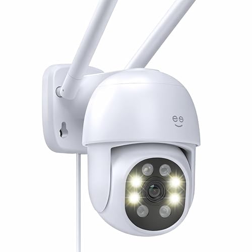 Geeni Lookout 2K Outdoor Auto-Follow Security Camera - Outdoor Security Camera, Weather Resistant with Pan-Tilt, Motion Tracking, Dual-Band Wi-Fi