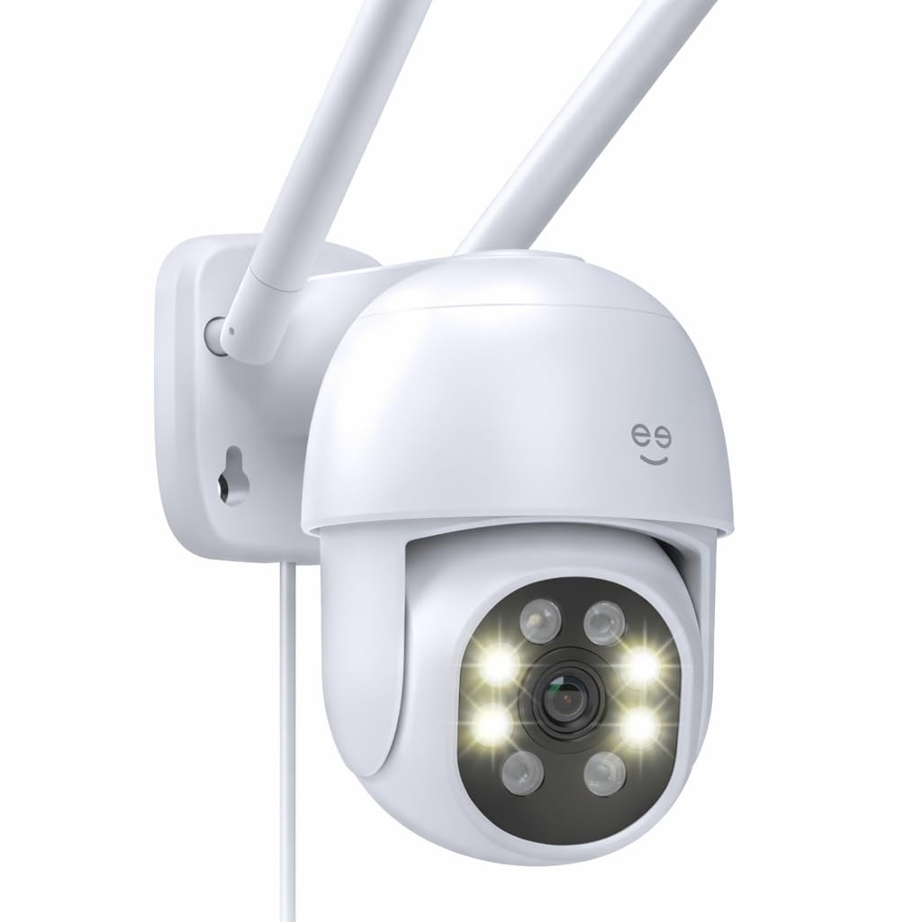 Geeni Lookout 2K Outdoor Auto-Follow Security Camera - Outdoor Security Camera, Weather Resistant with Pan-Tilt, Motion Tracking, Dual-Band Wi-Fi