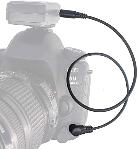 GFSHOP 3.5mm Off Camera Shutter Connecting Cable Cord 3.5mm-N3 Camera Connecting Plug for EOS Cameras with Pixel Shutter Remote Control TW283-Series