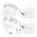 2 Pack 10ft QC3.0 Fast Charger for Arlo Pro 2, Arlo Pro, Arlo Go, Arlo Q Camera, Essential Spotlight Camera,Eufy,Wyze Cam Pan V2 V3,Cloud,Netvue,Yi